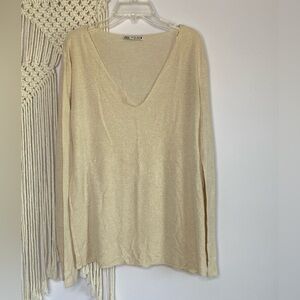 Zara Beige Knit Top